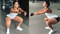 Hina Khan Hot Workout In Gym For Her Upcoming Serial