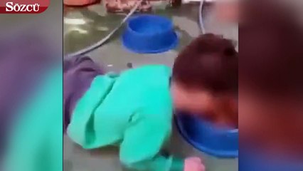 Oğluna köpek maması yediren cani anne