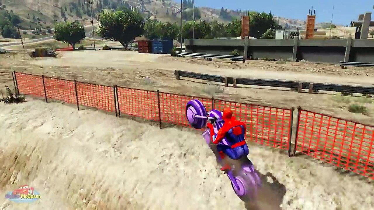 MOTORCYCLES for Kids Spiderman VLOG | Motorbikes w/ Superheroes Cartoon for Children Nursery Rhymes