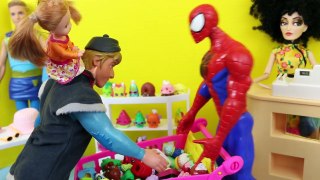 Frozen Anna Barbie Doll Opens a Play Doh Surprise to Find a Shopkin