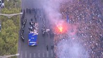 Incredible scenes on Champs Elysees as France return home