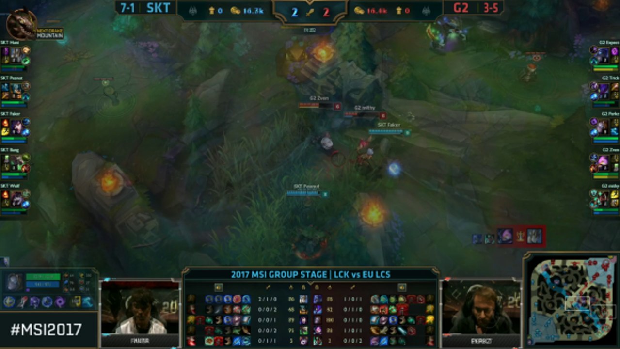 SKT vs G2 Highlights MSI 2017 Group SK Telecom T1 vs G2 Esports