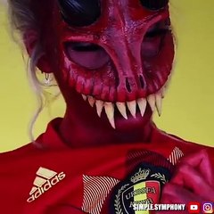 The perfect Halloween makeup for soccer fans ⚽️by Simple Symphony Makeup Artist IG :