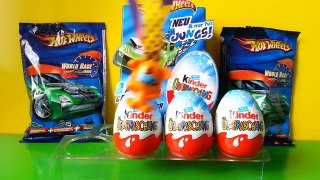 8 Kinder Surprise Eggs Hot Wheels Edition + Blind Bags