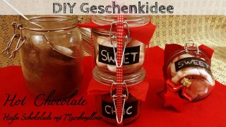 DIY süße Geschenkidee Heiße Schokolade mit Marshmallows Hot Chocolate