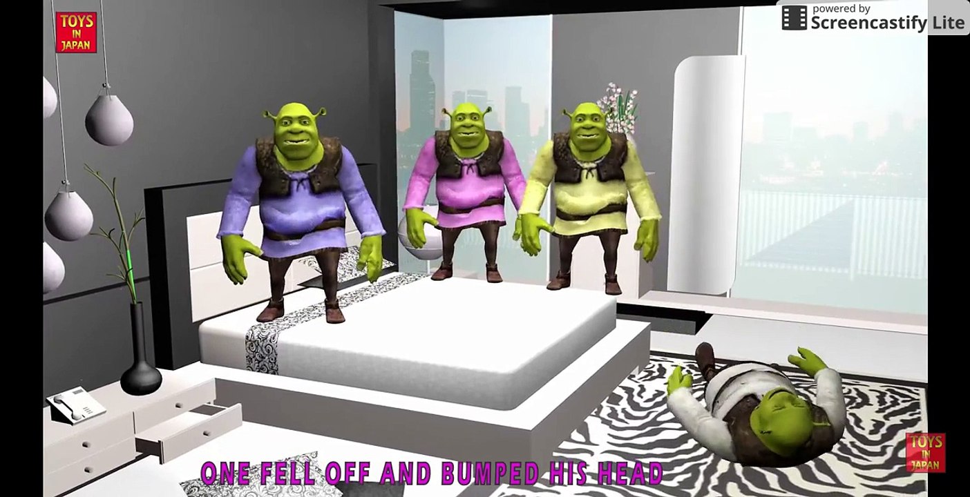 5 little SHREK jumping on a bed nursery song lol it isnt mine!