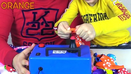 Learn Colors with the Balloons Inflator and Funny Kids Songs