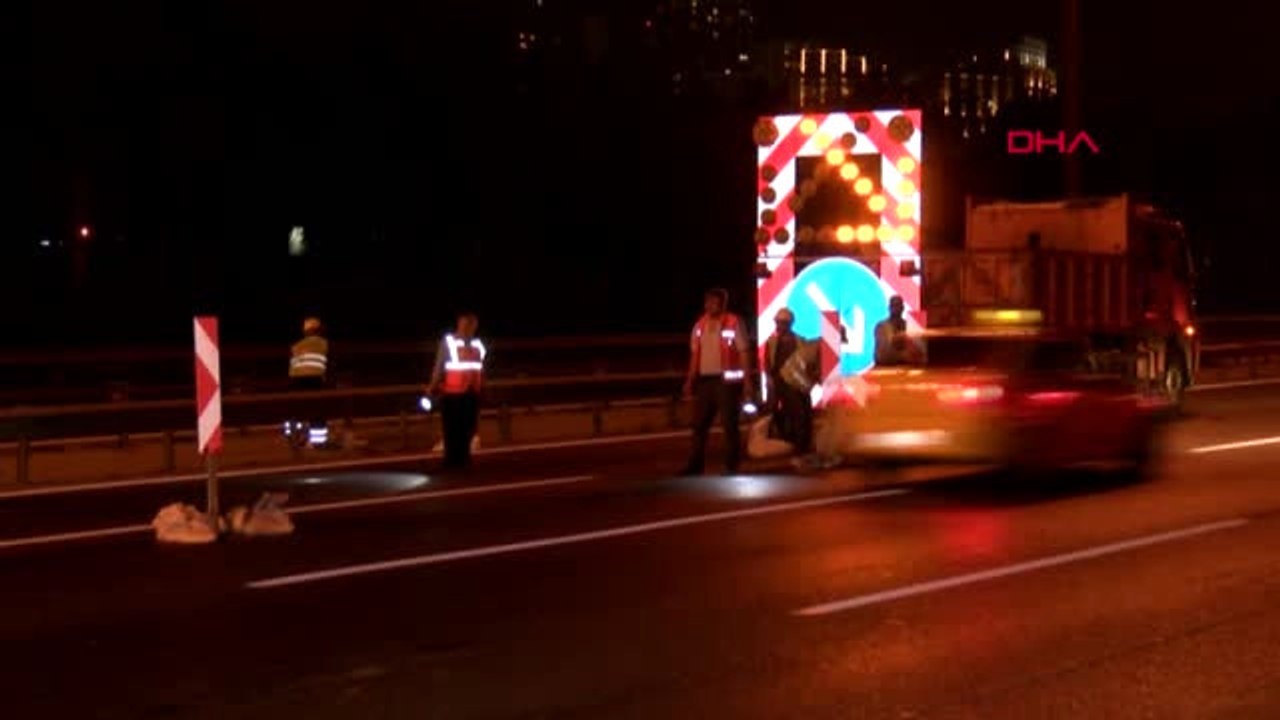 İstanbul Tem Otoyolu Metris Kavşağı'nda Ankara İstikameti Trafiğe Kapandı