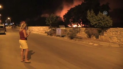 Seyhan İlçesinde Yangın