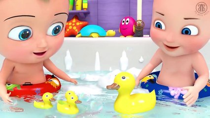 TWINS BABIES Bathing Song 3D Animation Songs for Children