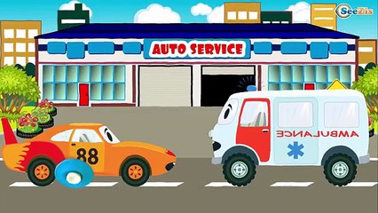 La Voiture de course Jaune - Dessin animé français - Voitures Pour Enfants