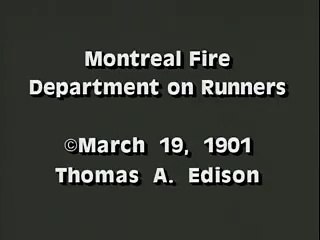 Montreal Fire Department on Runners  (1901) - Documentary/Short Film