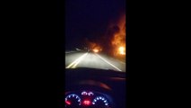 Caminhão de combustível explode em estrada no Sul do Estado