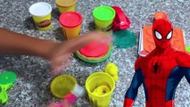 Play Doh Pizza Surprise Toy Spiderman Teach Toddlers to Learn Colors & Numbers | Learn Cou