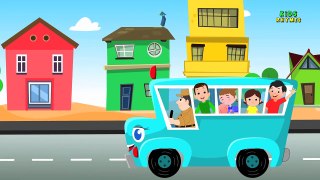 Wheels On The Bus Go Round And Round | Nursery Rhymes