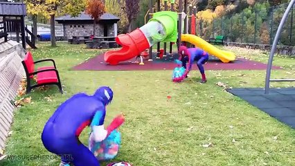 Spiderman vs Venom vs Captain America in Real Life - Superhero Fights Movie