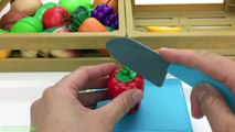 Learn Names of Fruit and Vegetables Velcro Cutting Toys Education Videos for Children Lear