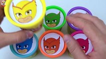 PJ Masks Superheroes Cups Play Doh Clay Learning Colors in English Toys TMNT Pluto Hello K