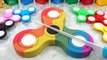 DIY How to make Kinetic Sand Cake Rainbow Fidget Spinner Learn Colors