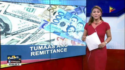 Remittance ng mga OFWs, tumaas