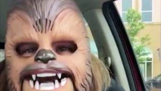 Very Funny!!! This Womans (Candace Payne) Chewbacca Mask Made Her Laugh Hysterically! Vir