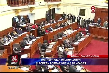 TC: congresistas renunciantes sí podrán conformar nuevas bancadas