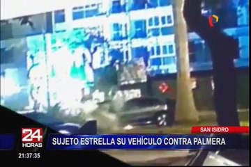 San Isidro: investigan causas del choque de camioneta contra palmera