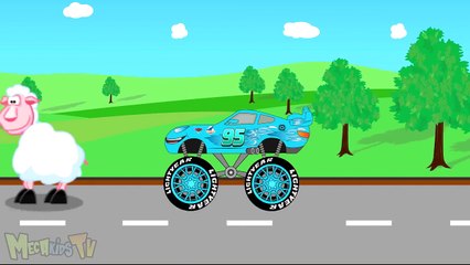 New Superheroes Monster Trucks Get Into Parking Building Video For Kids