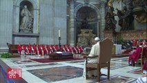 El Papa Francisco presidió el rito de la Ultima Commendatio y de la Valedictio al término de las exequias del Cardenal Tauran, en la Basílica de San Pedro, este