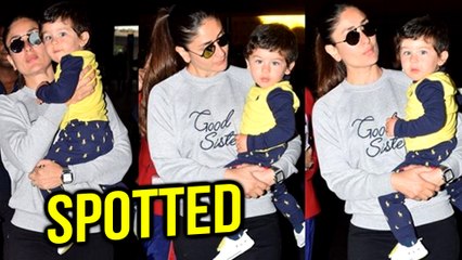 Taimur Ali Khan Spotted With MOM Kareena Kapoor At The Airport