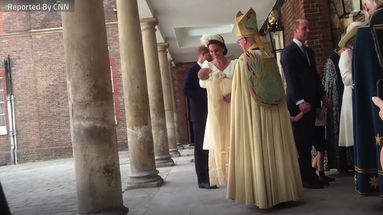 Prince George Grins In Prince Louis' Christening Portraits