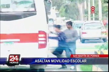 SMP: asaltan bus con escolares de Liceo Naval