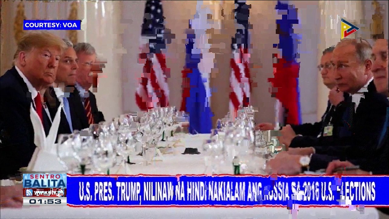 GLOBALITA: US Pres. Trump, nilinaw na hindi nakialam ang Russia sa 2016 US elections; 23 sugatan sa pagbagsak ng nagbabagang bato sa isang barko; Kakaibang talento sa sining, ipinapamalas ng isang Egyptian painter