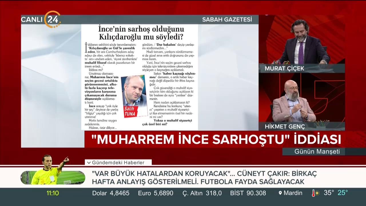Muharrem İnce'nin 24 Haziran seçim gecesi sarhoş olduğu iddiası