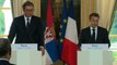 Conférence de presse conjointe d’Emmanuel Macron et de Aleksandar Vučić, Président de la République de Serbie.