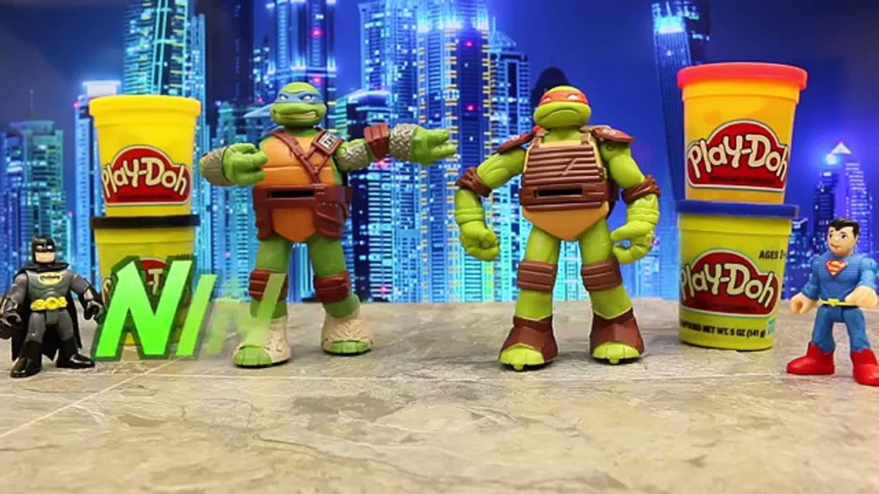 Teenage Mutant Ninja Turtles Play Doh Costume as Superman and Batman Do It Yourself Tutori