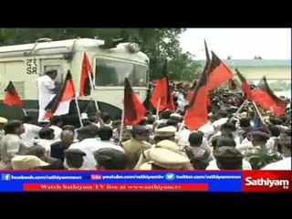 Rail blockade headed by MK stalin for constructing Cauvery Management Board