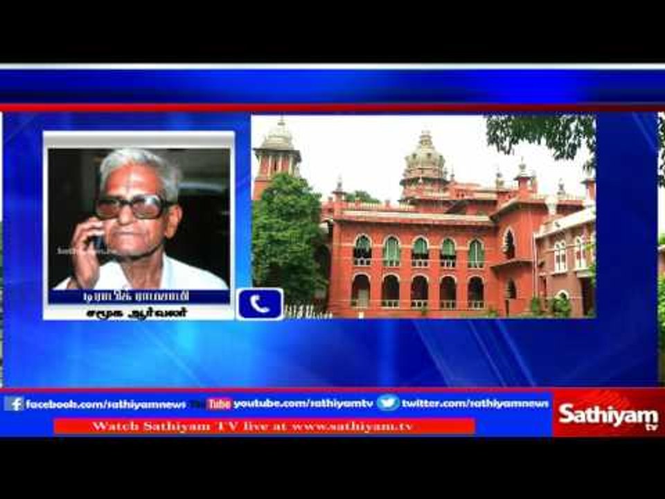 Social activist Traffic Ramasamy talks about Chennai High Court Justice ...