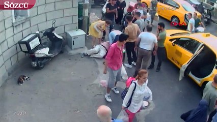 Feriköy'de kalp krizi geçiren kişiyi hayatta tutma çabası kameraya yansıdı