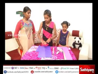 Vidiyal Puthusu  : Child art artist Angelin about to make a small craft 17-05-2017