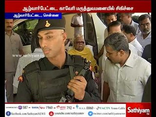 DMK leader karunanidhi admitted in Kauvery hospital to change food track