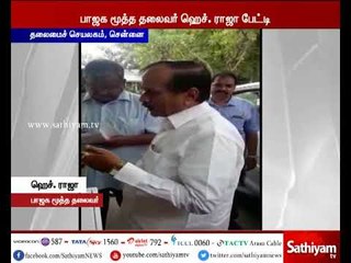 No problem will come to Party by ADMK dissident MLAs - BJP senior leader H. Raja