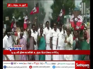 TTV Dinakaran effigies burned in Cuddalore