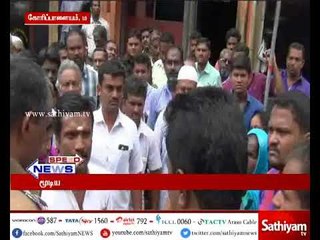 People oppose to open closed liquor shop in Madurai