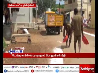 சின்னாளபட்டியில் சுகாதார பணியாளர்கள் முகாமிட்டு காலை முதல் மாலை வரை கொசு ஒழிப்பு பணி