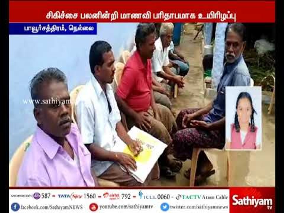 டெங்கு காய்ச்சலுக்கு 8-ம் வகுப்பு மாணவி உயிரிழப்பு
