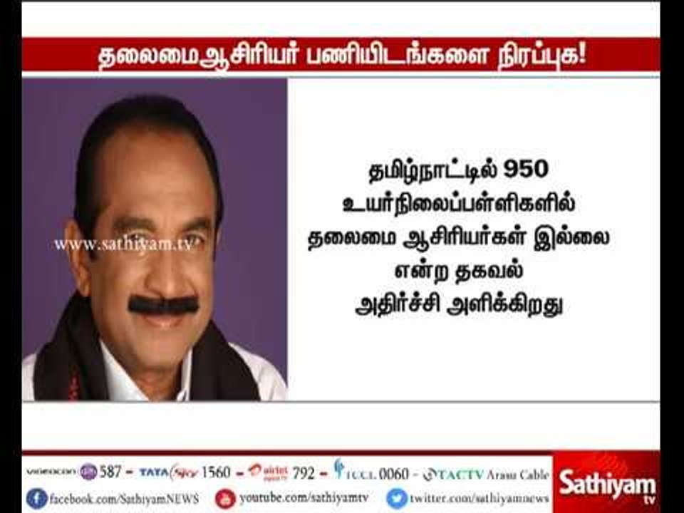 உயர்நிலை பள்ளிகளில் உள்ள தலைமை ஆசிரியர் பணியிடங்களை தமிழக அரசு  உடனடியாக நிரப்ப வேண்டும் - வைகோ