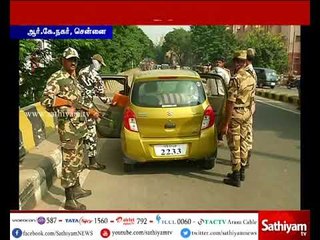 பண மழை பொழிந்த ஆர்.கே.நகரில் வாக்குப்பதிவுக்கான ஏற்பாடுள் தீவிரம்