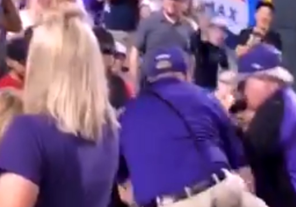Field Invader Bodyslammed by Baseball Fan at Co...