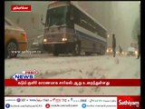 அமெரிக்காவில் நிலவும் கடும் குளிர் காரணமாக, சார்லஸ் ஆறு உறைந்துள்ளது